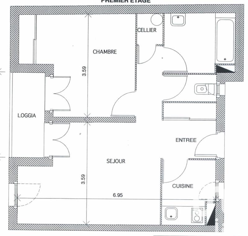 Appartement - 46 m² - 2 pièces