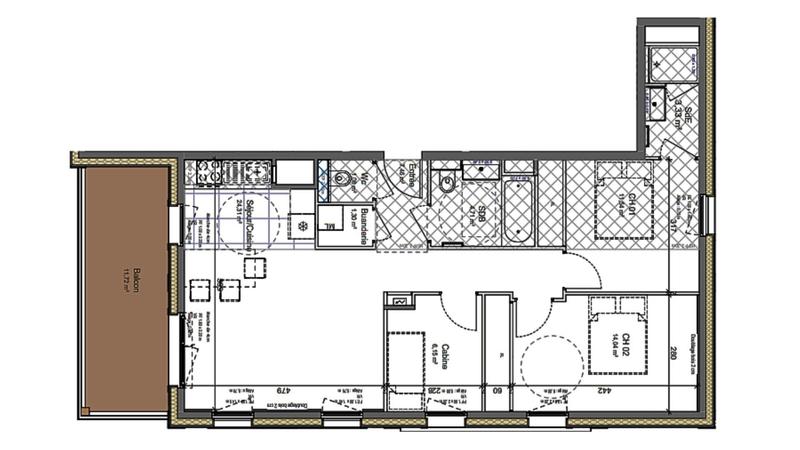 Appartement - 74 m² - 3 pièces