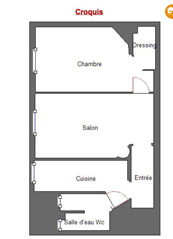 Appartement - 40 m² - 2 pièces