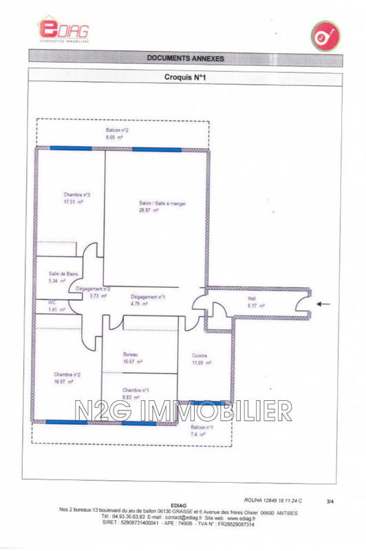Appartement - 115 m² - 4 pièces