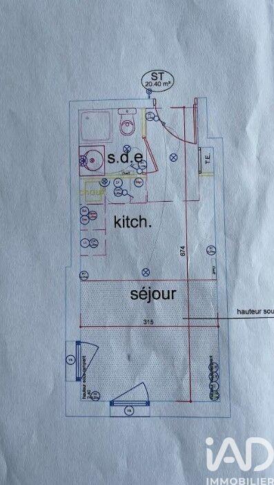 Studio - 21 m² - 1 pièce