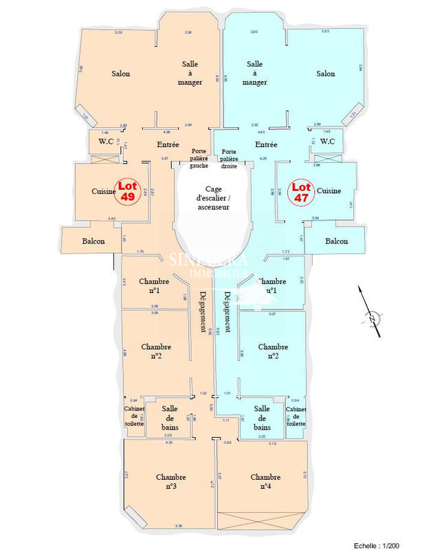 Appartement - 210 m² - 3 pièces