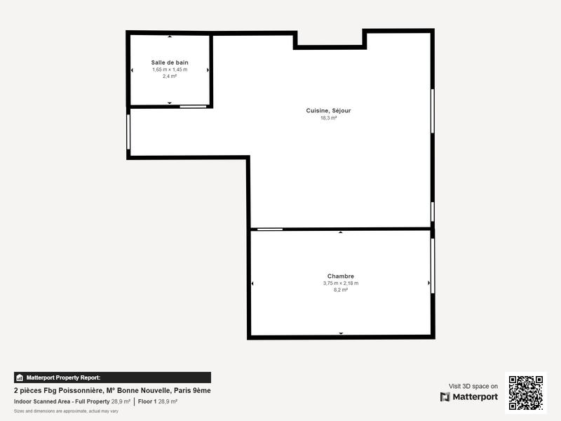 Appartement - 27 m² - 2 pièces