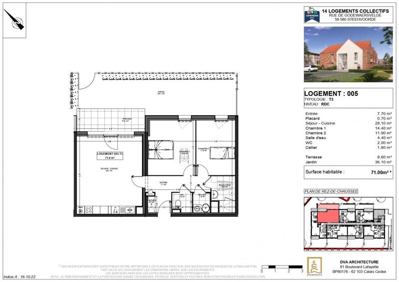 Appartement - 71 m² - 3 pièces
