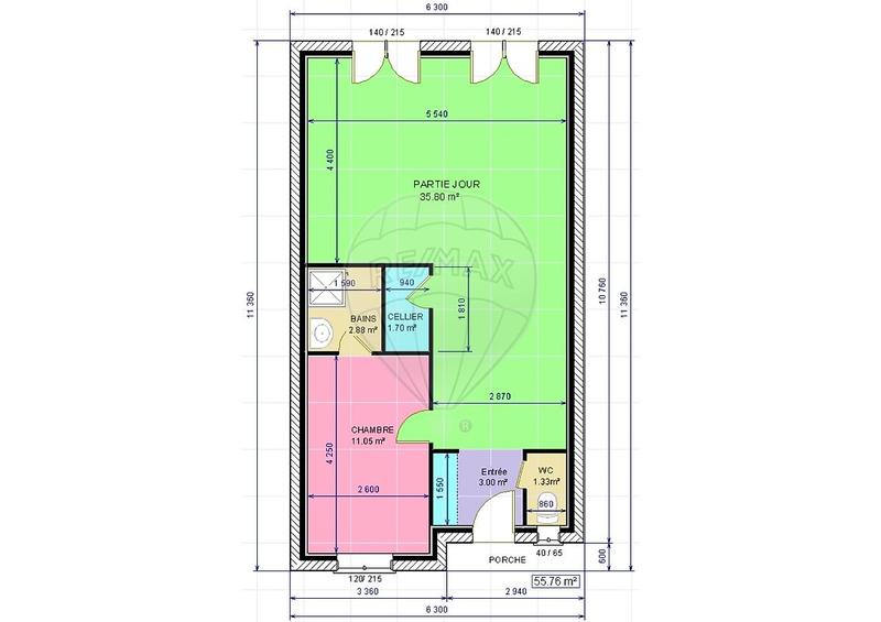 Maison - 55 m² - 2 pièces