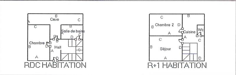 Maison de ville - 68 m² - 3 pièces