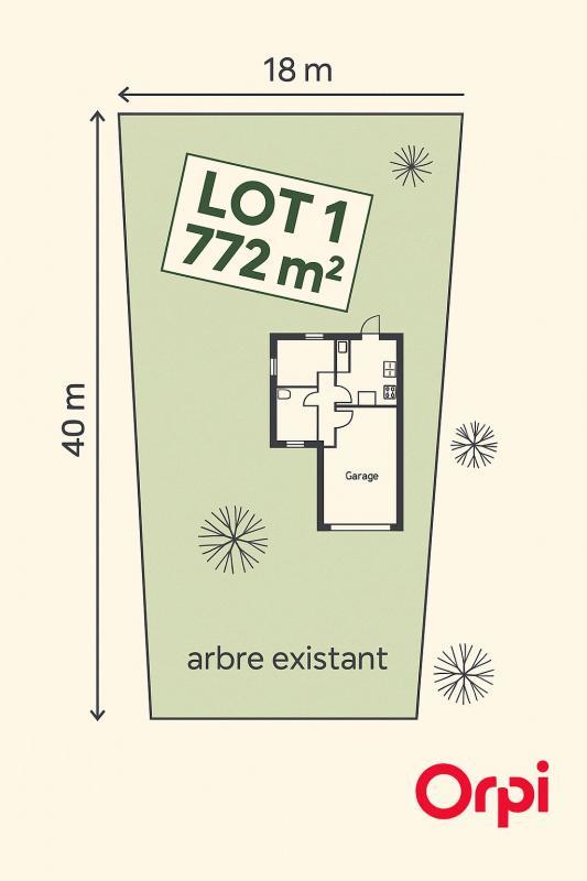 Terrain constructible - 772 m²