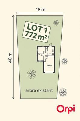 Terrain constructible - 772 m²