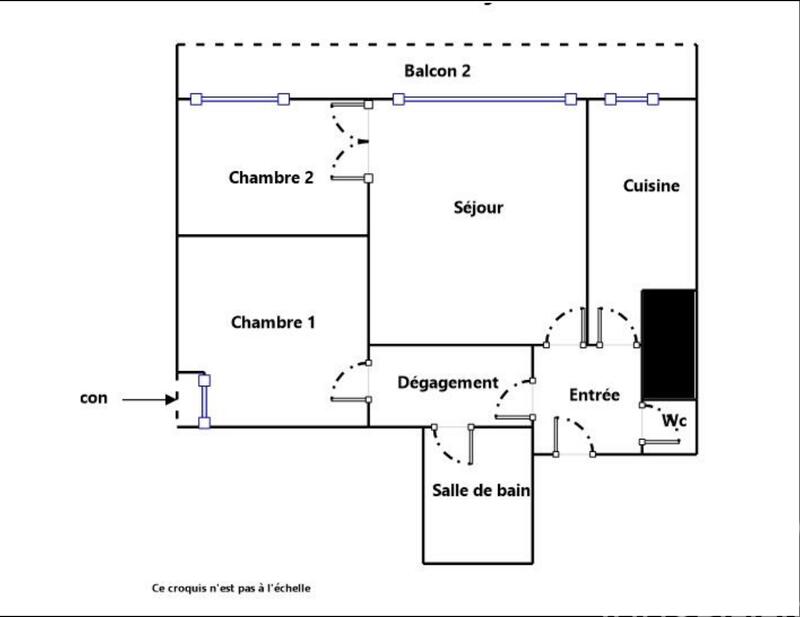Appartement - 62 m² - 3 pièces