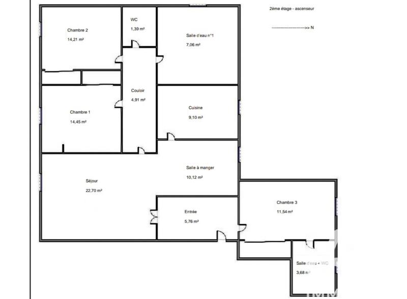 Appartement - 105 m² - 5 pièces