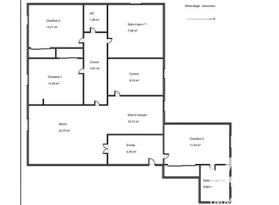 Appartement - 105 m² - 5 pièces