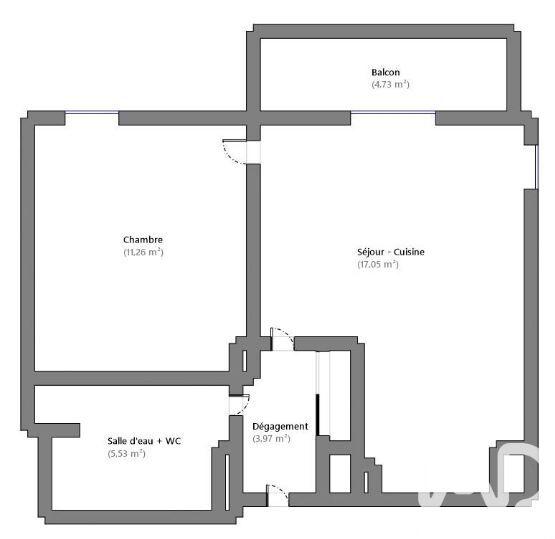 Appartement - 38 m² - 2 pièces