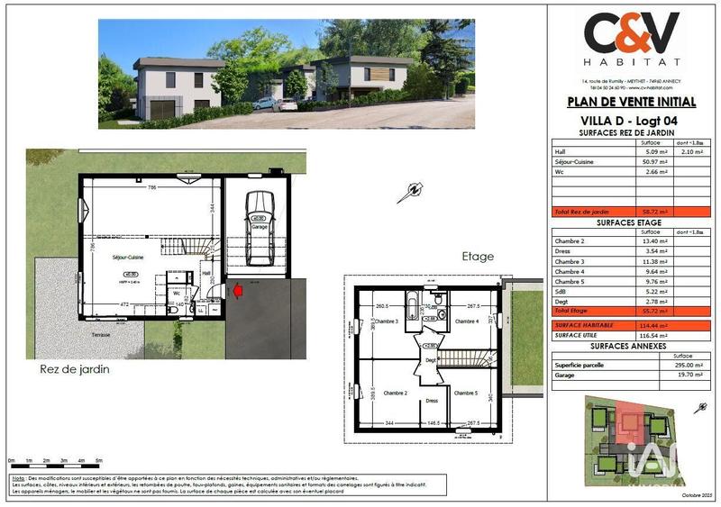 Maison - 116 m² - 5 pièces