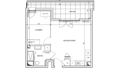 Appartement - 44 m² - 2 pièces