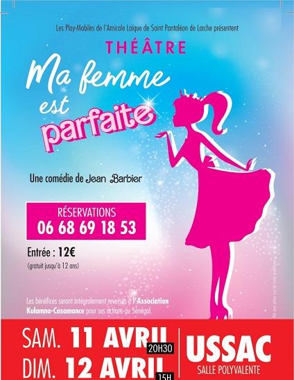 Théâtre: ma femme est parfaite (Salle Polyvalente)