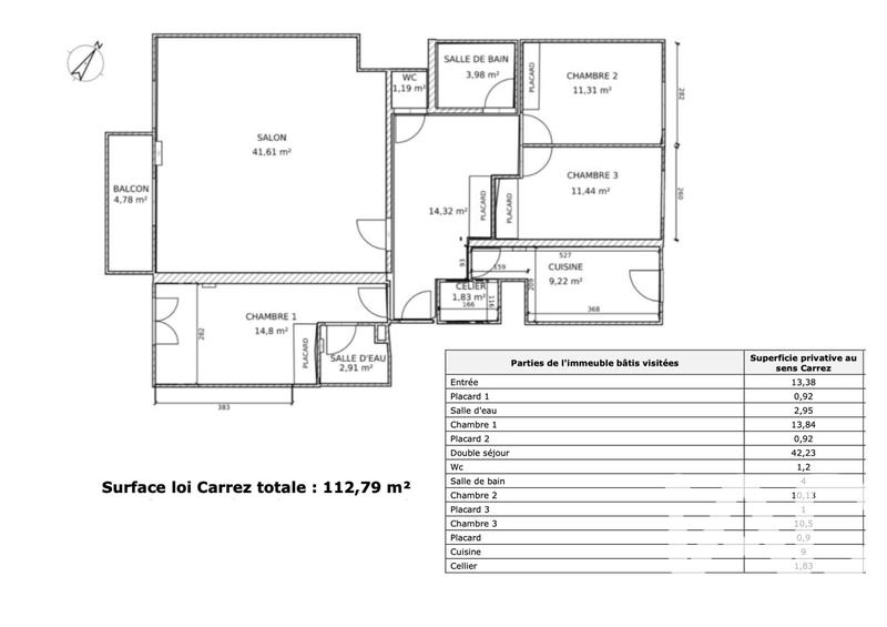 Appartement - 113 m² - 5 pièces