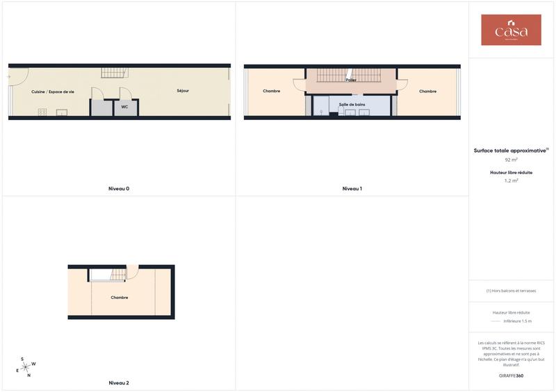 Maison - 92 m² - 5 pièces