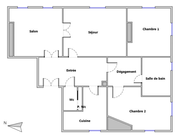 Appartement - 80 m² - 4 pièces