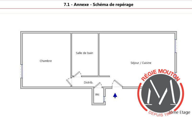 Appartement - 49 m² - 2 pièces