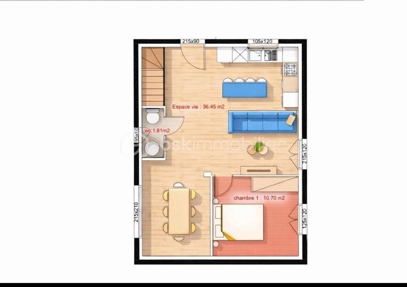 Maison - 75 m² - 3 pièces