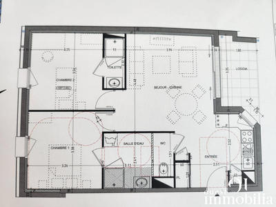 Appartement - 60 m² - 3 pièces