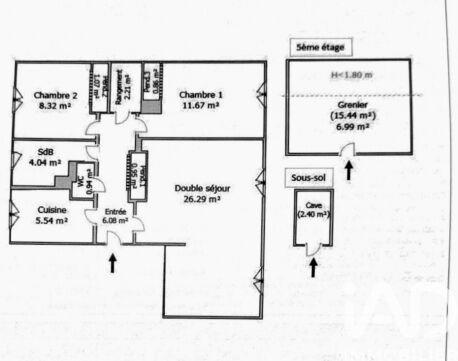Appartement - 68 m² - 4 pièces