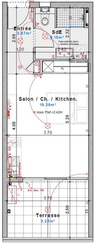 Appartement - 24 m² - 1 pièce