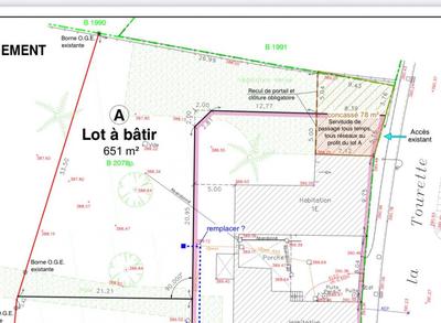 Terrain constructible - 651 m²