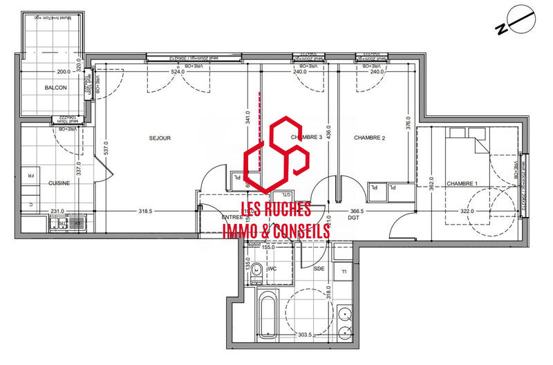 Appartement - 83 m² - 4 pièces