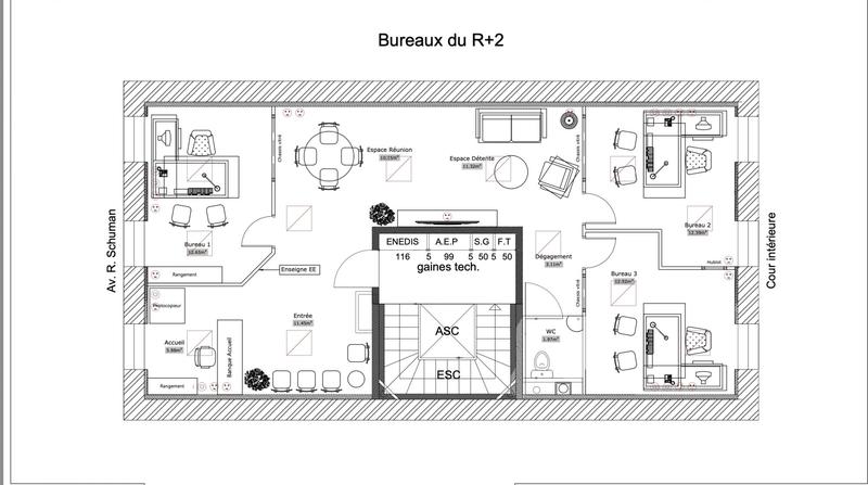 Bureau - 88 m²