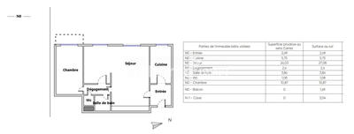 Appartement - 53 m² - 2 pièces