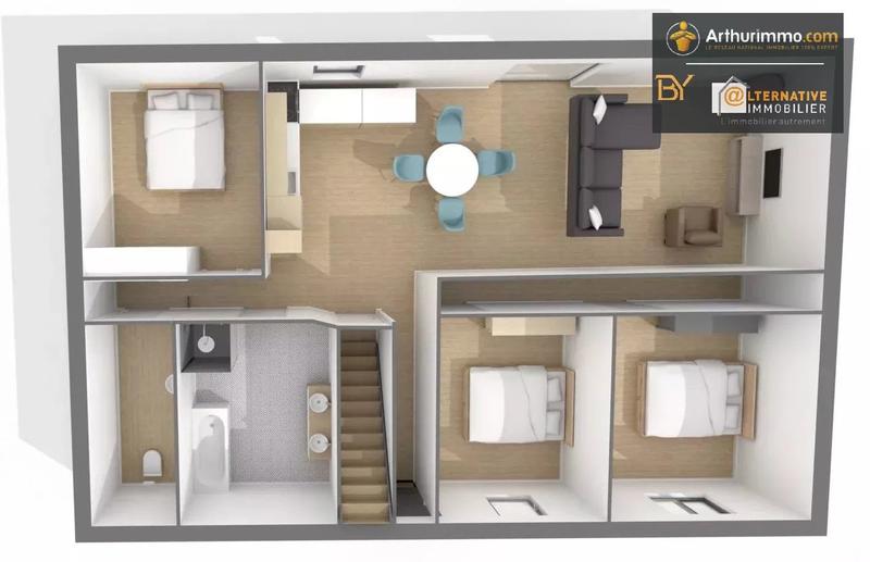 Maison - 72 m² - 4 pièces