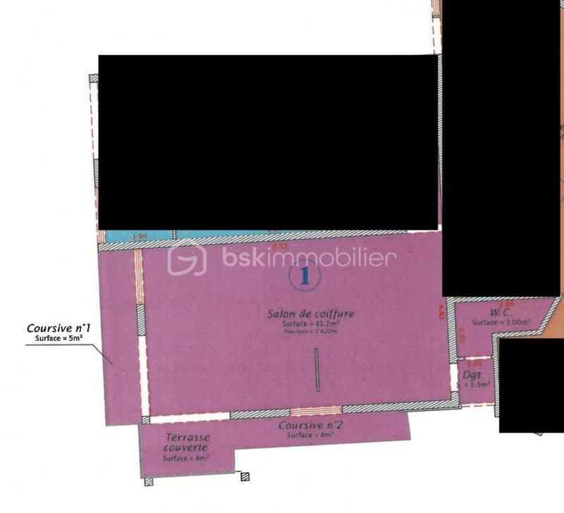 Local commercial - 49 m² - 1 pièce