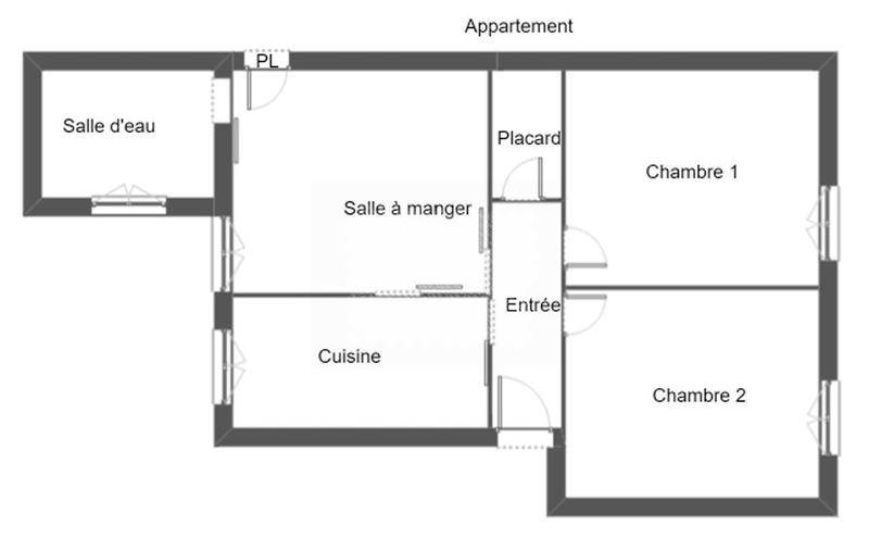 Appartement - 61 m² - 3 pièces