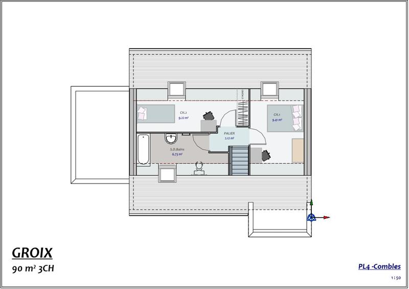 Maison - 90 m² - 4 pièces