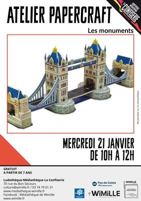 Atelier papercraft : les monuments