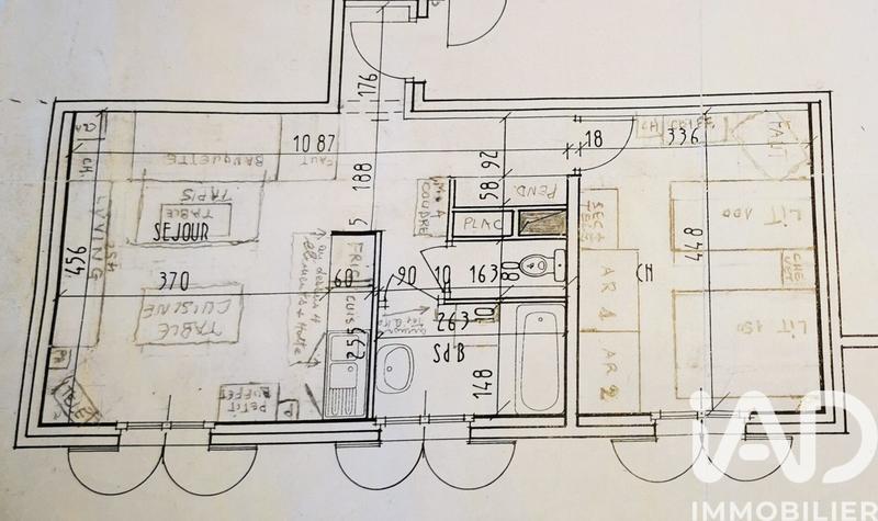 Appartement - 48 m² - 2 pièces