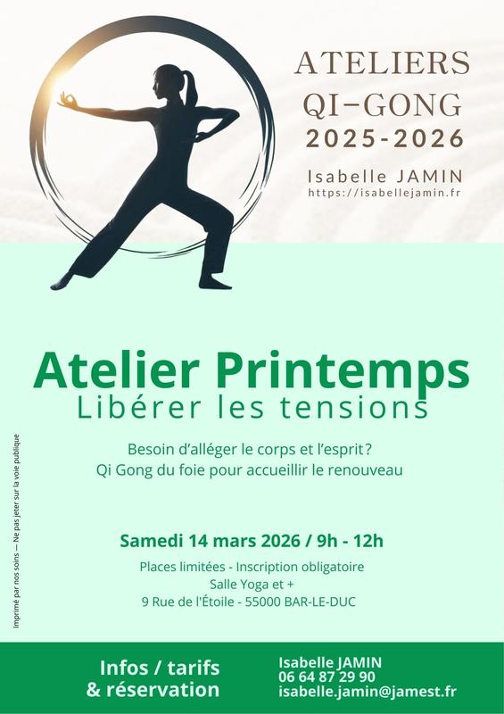 Atelier Qi-Gong printemps - Libérer les tensions
