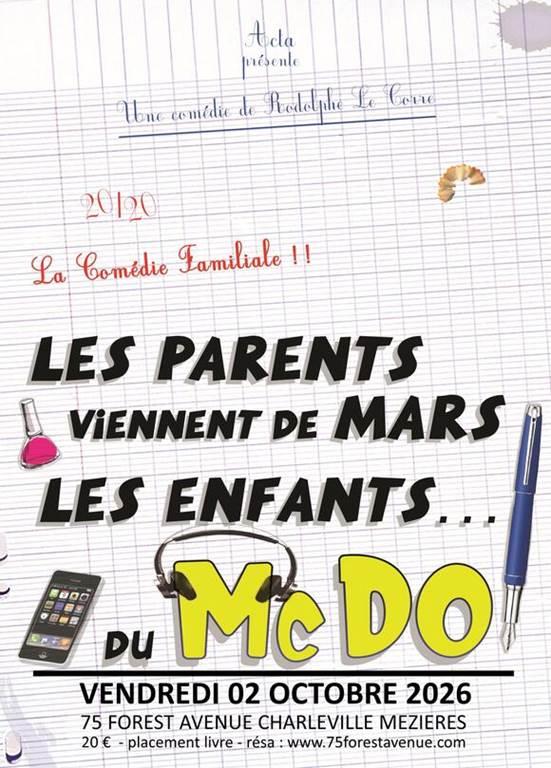 Théâtre : les parents viennent de Mars, les enfants viennent du Mc Do : Chez Papa !