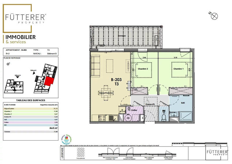Appartement - 83 m² - 4 pièces