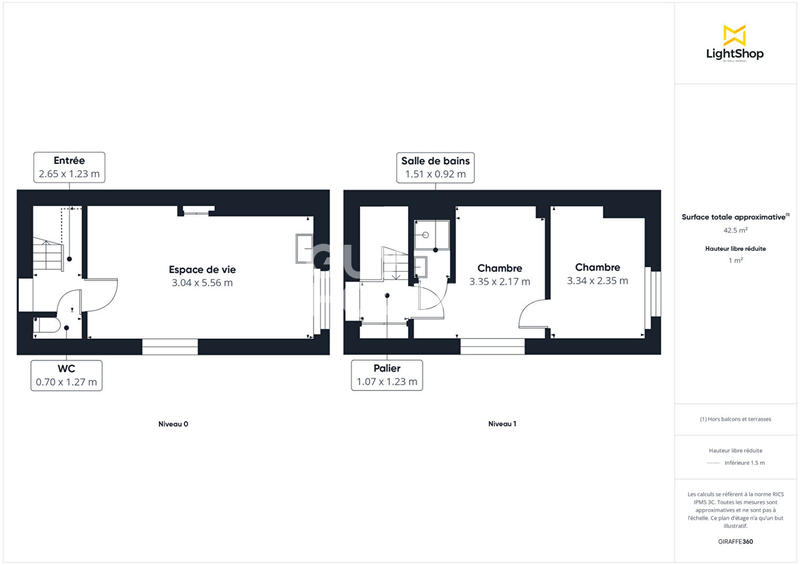 Bureau - 43 m² - 3 pièces