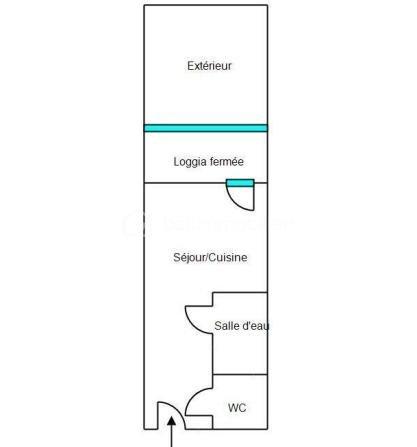 Studio - 19 m² - 1 pièce