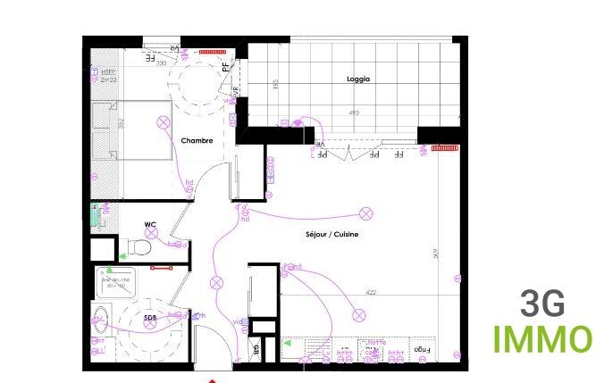 Appartement - 49 m² - 2 pièces
