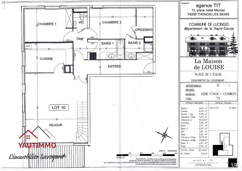 Appartement - 127 m² - 5 pièces