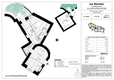 Appartement - 47 m² - 2 pièces