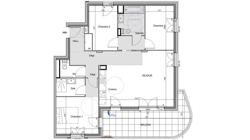 Appartement - 86 m² - 4 pièces