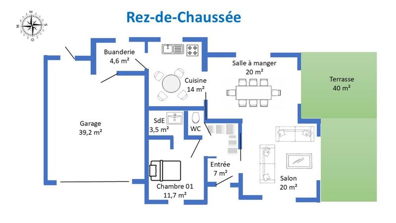 Maison - 150 m² - 7 pièces
