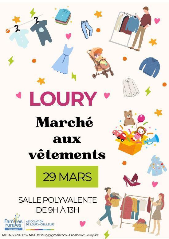 Marché aux vêtements adultes, enfants, jouets, puériculture