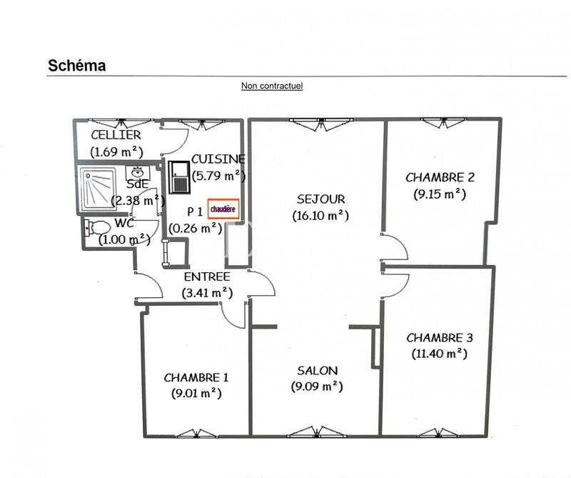 Appartement - 69 m² - 5 pièces