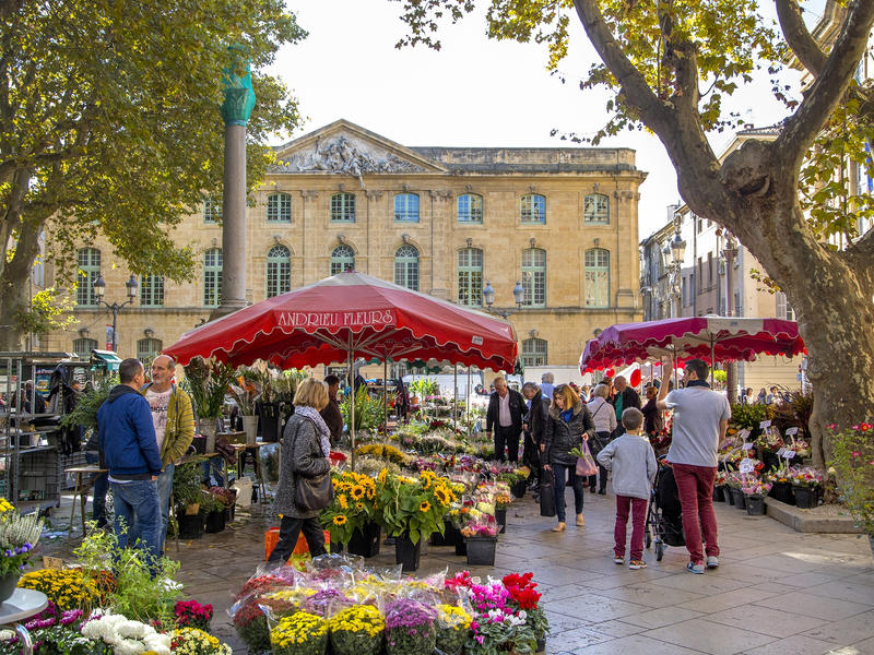 Le marché aux fleurs d'Aix-en-Provence